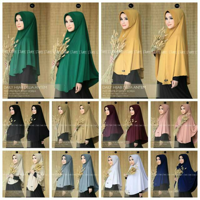 Daily Hijab Delia Antem XL Ori Flow