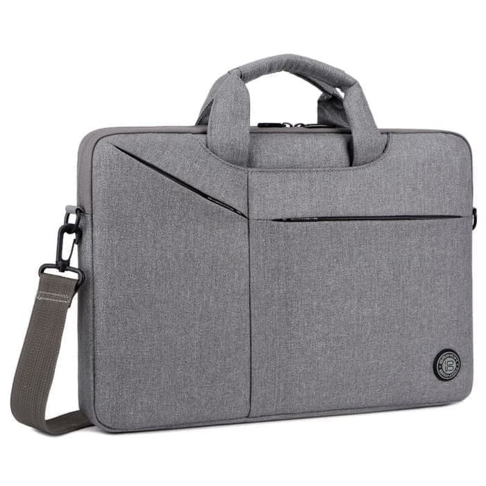 Tas Laptop Selempang Slim Messenger Bag 14 inch - grey