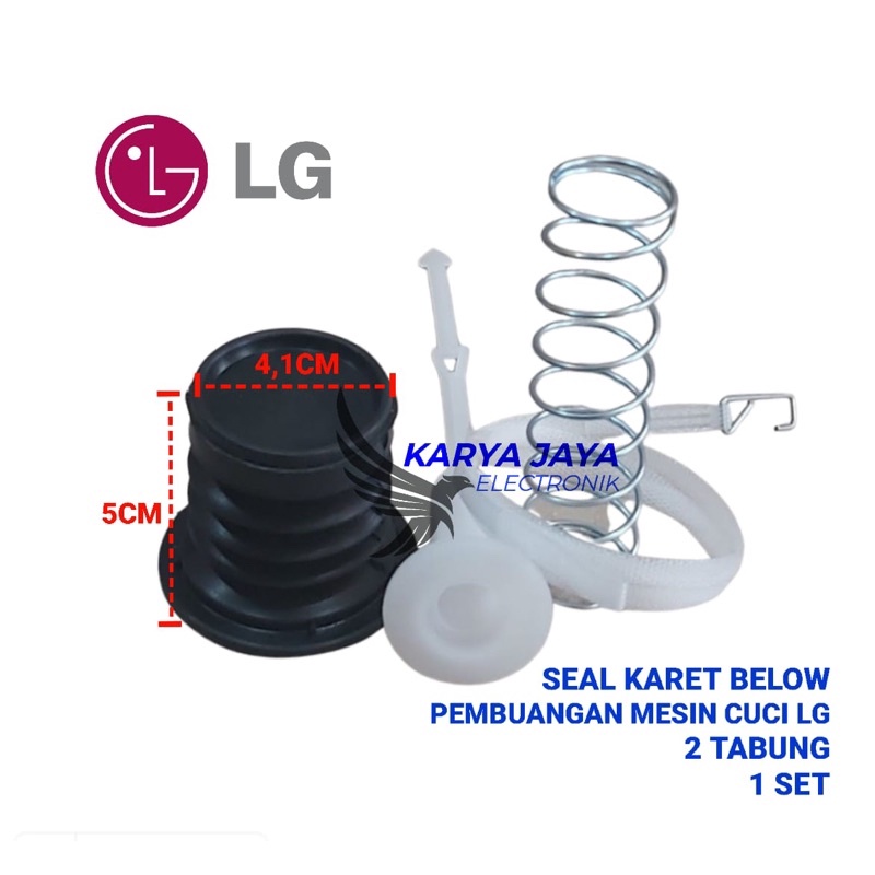 1 SET Seal karet Pembuangan mesin cuci LG 2 Tabung