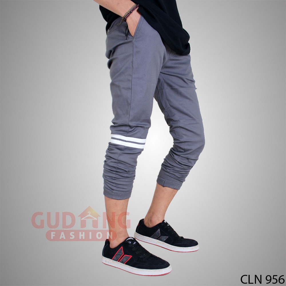 Celana Jogger Panjang Polos Pria - CLN 956