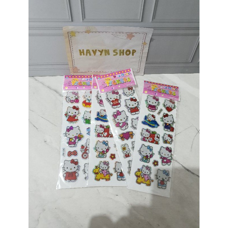 sticker gambar/sticker anak/Stiker Hologram-HELLOKITTY