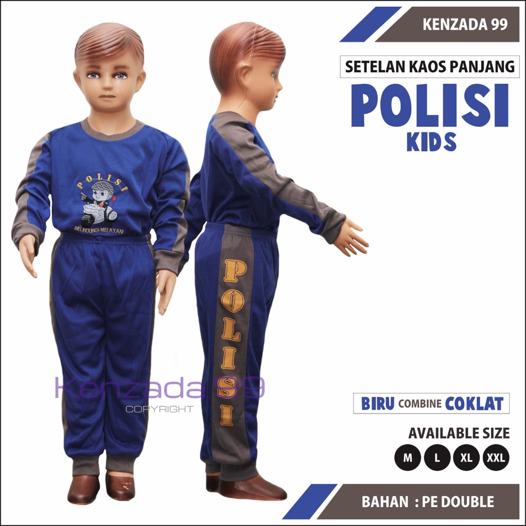 [COD] SETELAN ANAK KAOS ANAK KAOS LENGAN PENDEK TACTICAL POLISI ANAK-ANAK