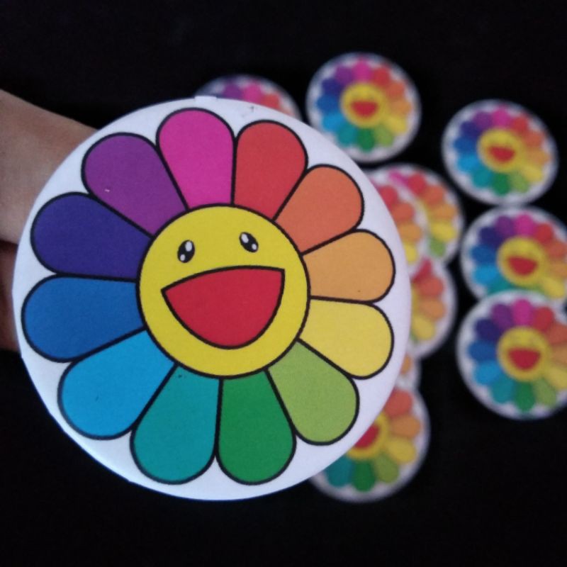 Pin Rainbow Flower Takashi Murakami