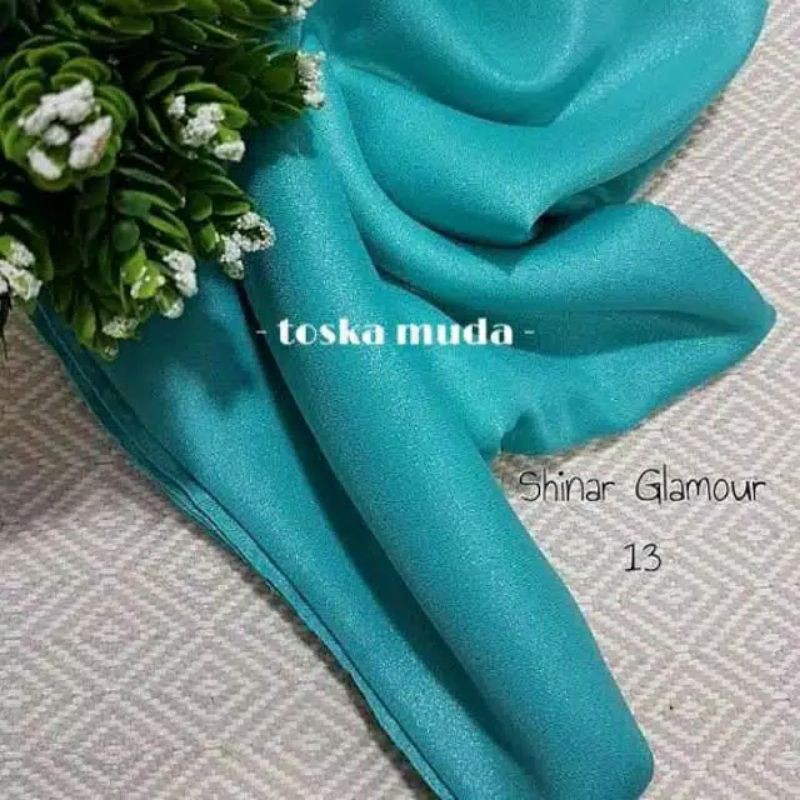 Shinar Glamour Ansania Square  - Jilbab Segiempat Sinar-TOSCA MUDA(BIRU TOSC