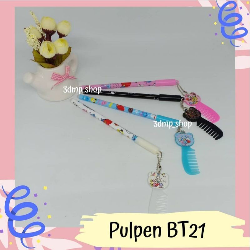 Pulpen BT21 + Gantungan Sisir