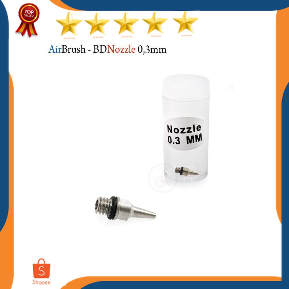 Terlaris nozzle pen brush 0.3mm parts nozzle dual action pen air brush