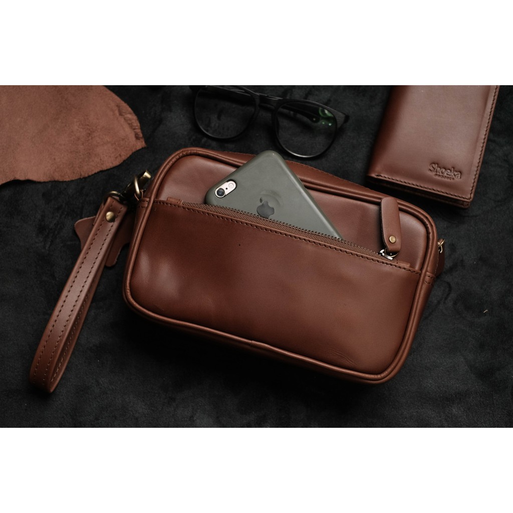 Shoeka DOPP KIT - HAND BAG - TAS TANGAN KULIT ASLI KUALITAS PREMIUM
