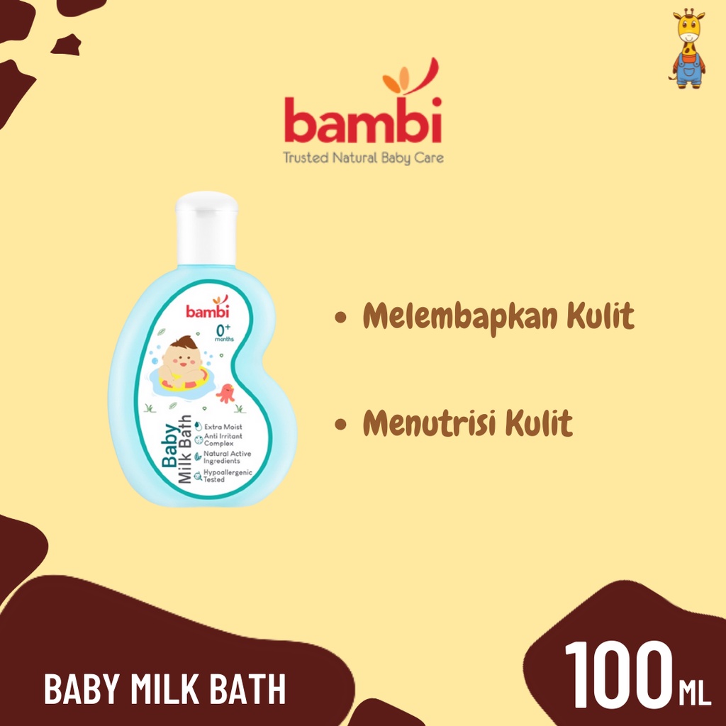 Bambi Baby Milk Bath 100ml - Sabun Mandi Bayi