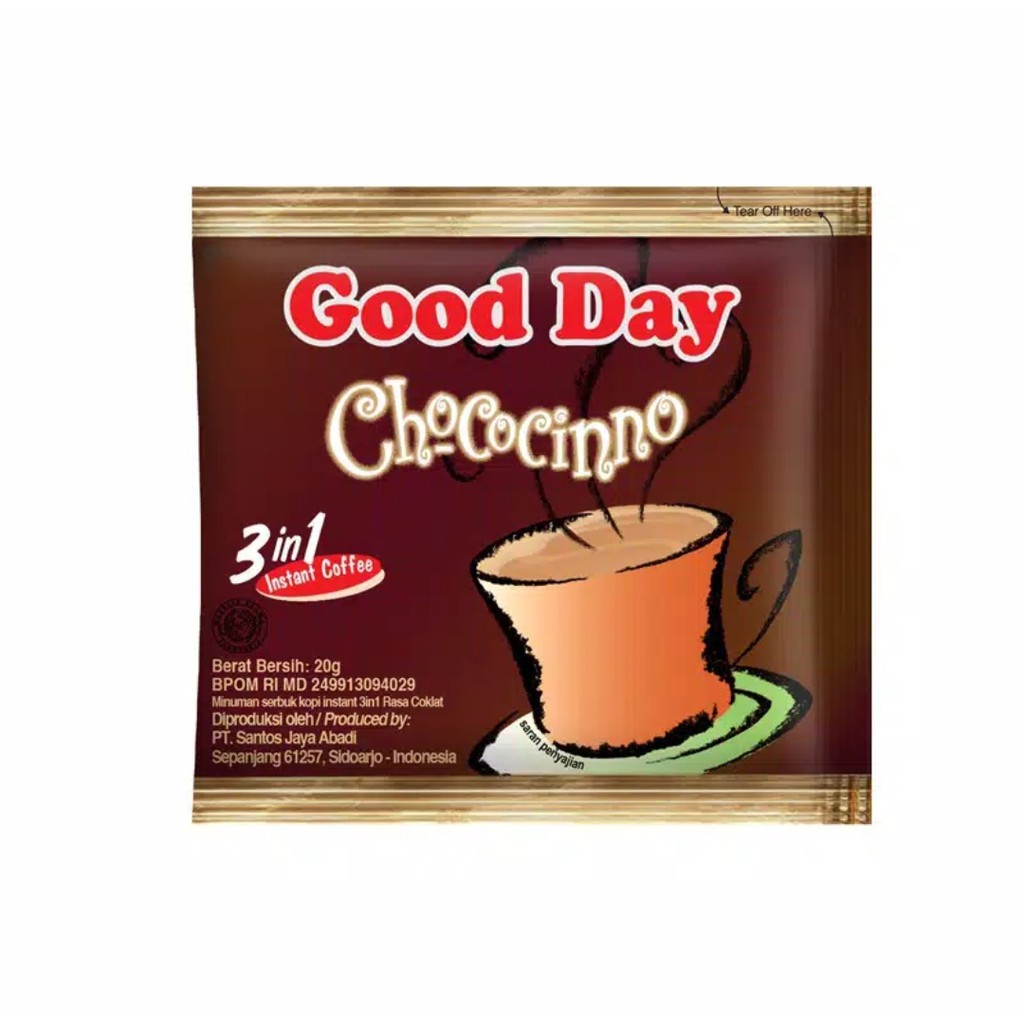 Good Day Kopi Chococinno 20gr Renteng (1Renteng = 5 Sachet)