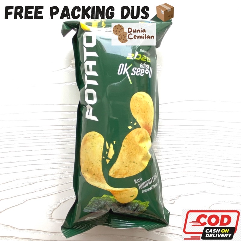 [TERMURAH!] Potato Q Chips 22gram - Keripik Kentang Enak Murah Gurih