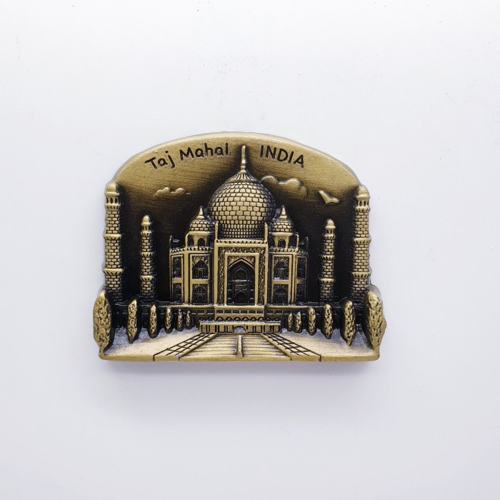 3D LOGAM Souvenir Negara magnet Kulkas Tempelan Taj Mahal India