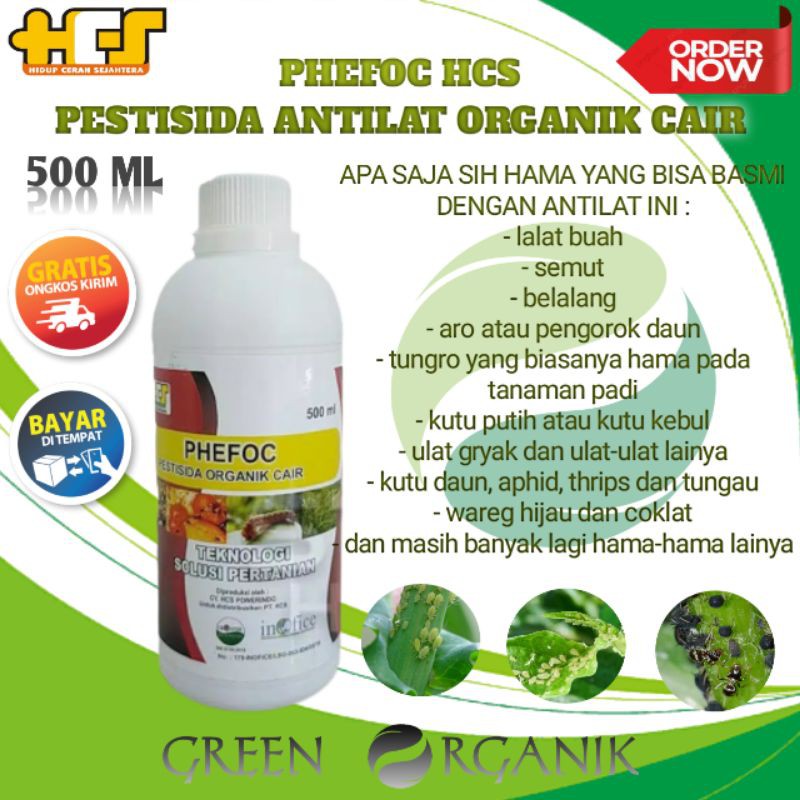 Pestisida Organik Phefoc Hcs Obat Hama Untuk Tanaman Hias Buah Padi Cabe Obat Pembasmi Hama Ulat Bul