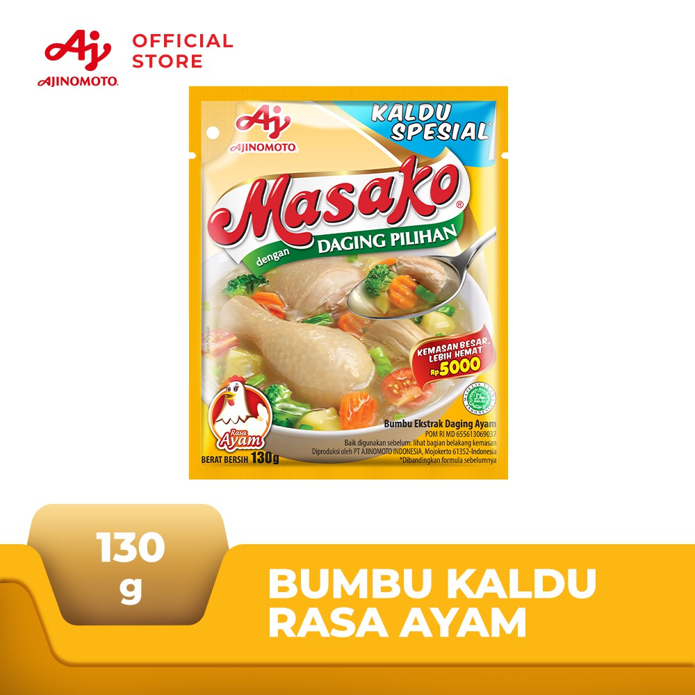 

Masako® Bumbu Kaldu Penyedap Rasa Ayam Kemasan 130g