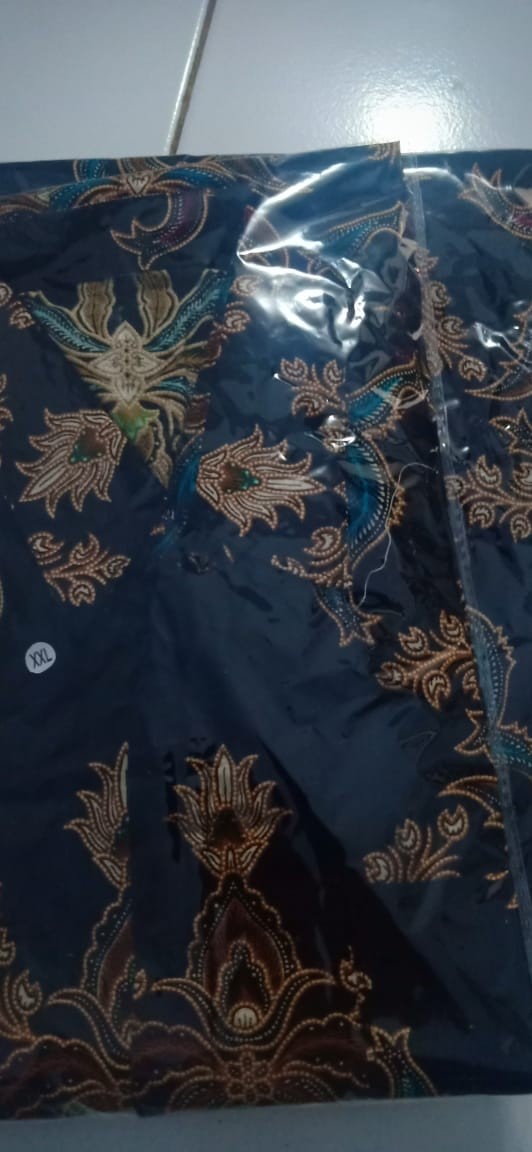 Sania Ruffle Batik Couple Ori Ndoro Jowi /gamis Batik Couple Murah