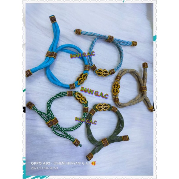 Gelang tumpuk tali etnik isi 12pcs harga lusinan/gelang tali peria wanita/gelang bahan tali