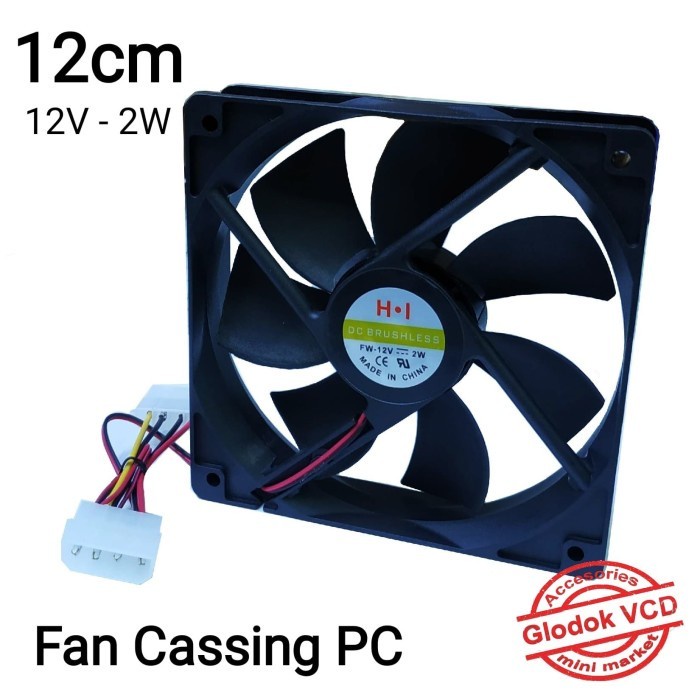 Fan Casing Hitam / Kipas PC 12 cm Hitam