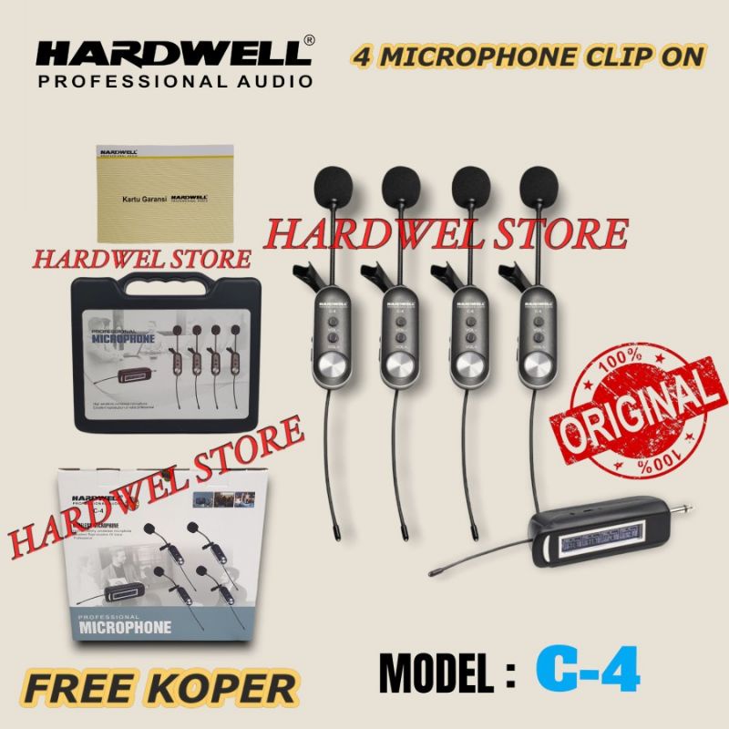 mic wireless Hardwell C-4 C 4 mic clip on