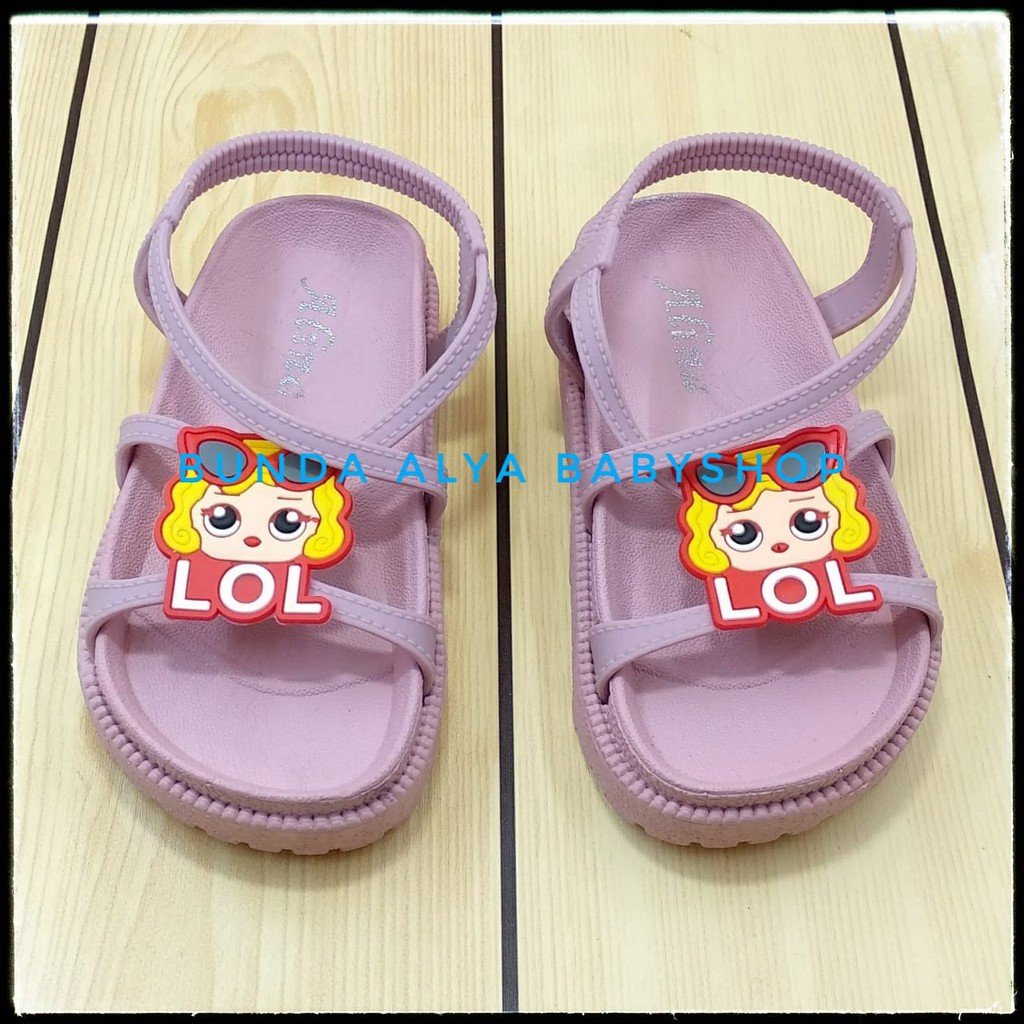 Sendal Anak Perempuan Jelly Usia 4 5 6 7 Tahun PINK- Sepatu Sandal Anak Cewek Karet Anti Licin Size 28 - 35