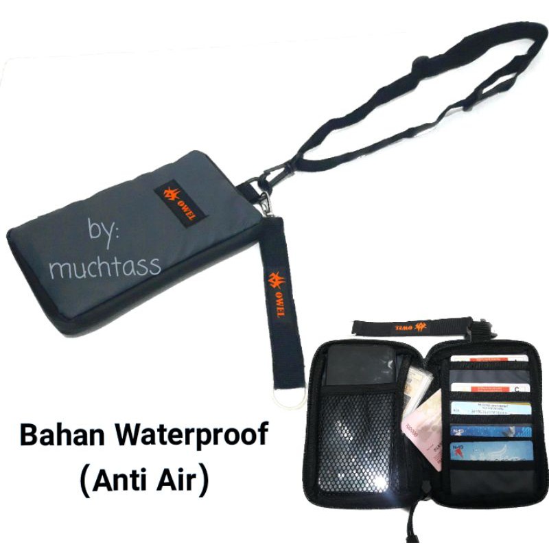 (COD)Tas Selempang Leher Anti Air Waterproof Tas Hp Tempat ATM Hangging Wallet Sling Bag