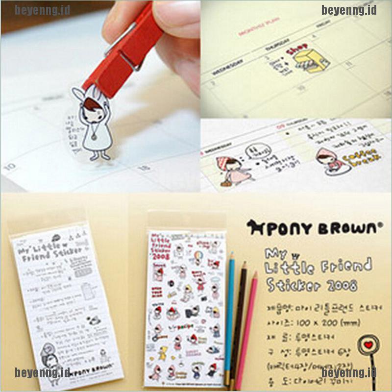 Bey 6 Lembar Stiker Motif Tulisan My Little Friend Untuk Dekorasi Kalenderdiary Diy