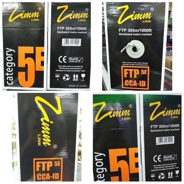 Kabel LAN/FTP (Outdoor) Cat 5E Zimmlink 305m/1Roll