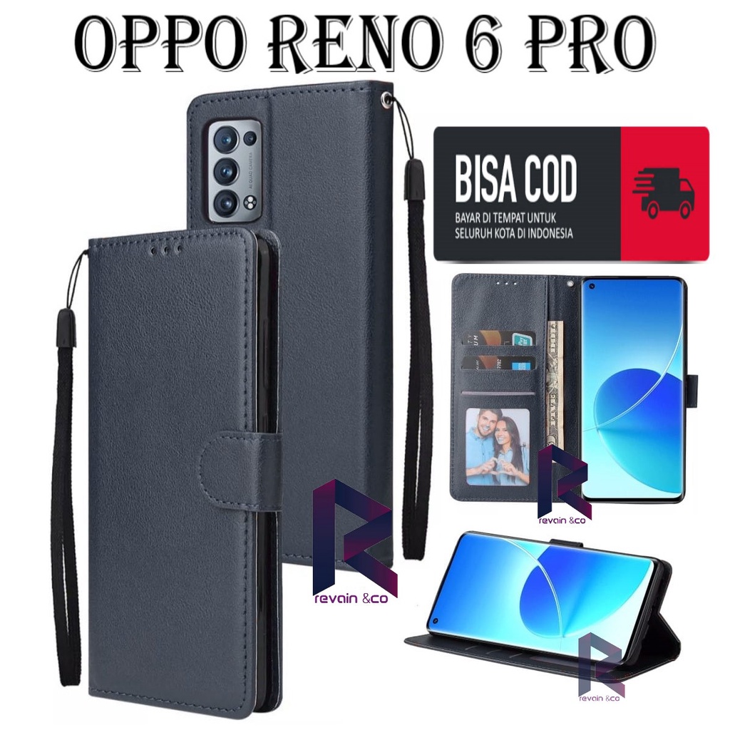 OPPO RENO 6 PRO FLIP WALLET LEATHER KULIT PREMIUM SARUNG BUKA TUTUP FLIP CASE OPPO RENO 6 PRO