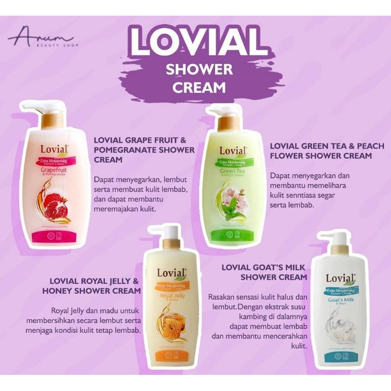 LOVIAL Extra Moisturizing Shower Cream Sabun Mandi - 500ml