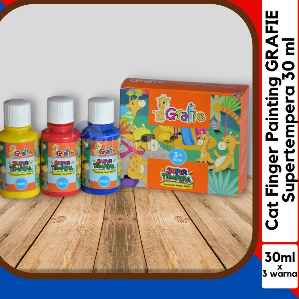 

[GiF㊓] GRAFIE Super Tempera 3 Warna @30ml Cat Finger Painting /Yuk.diorder