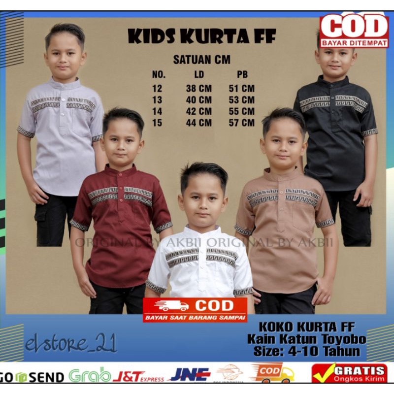 Koko Kurta Anak Laki Laki Baju Koko Anak Lengan Pendek Kurta Anak Fashion Muslim Anak