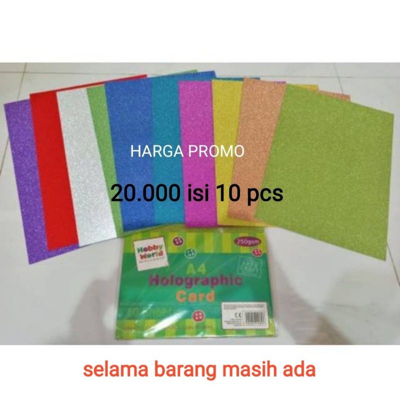 

Holographic Card Ukuran A4 Glitter