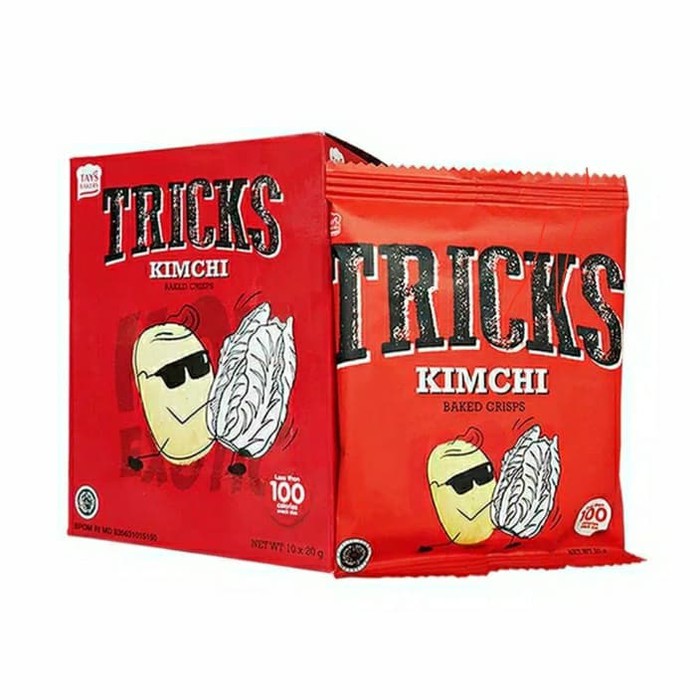 

Tricks Crisps 10 x 18 gr Potato Baked Crisps Rasa Kimchi Snack Cemilan Enak