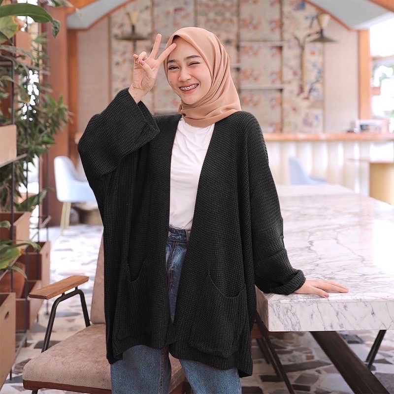 cardi loocy rajut oversize premium