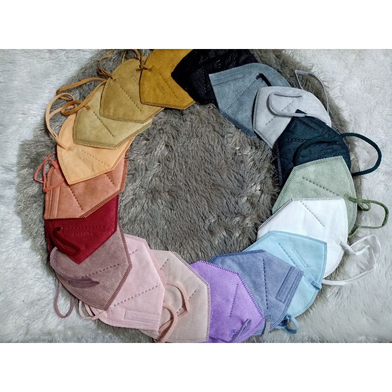 Masker KN95 warna warni 5 ply / KN95 warna nude