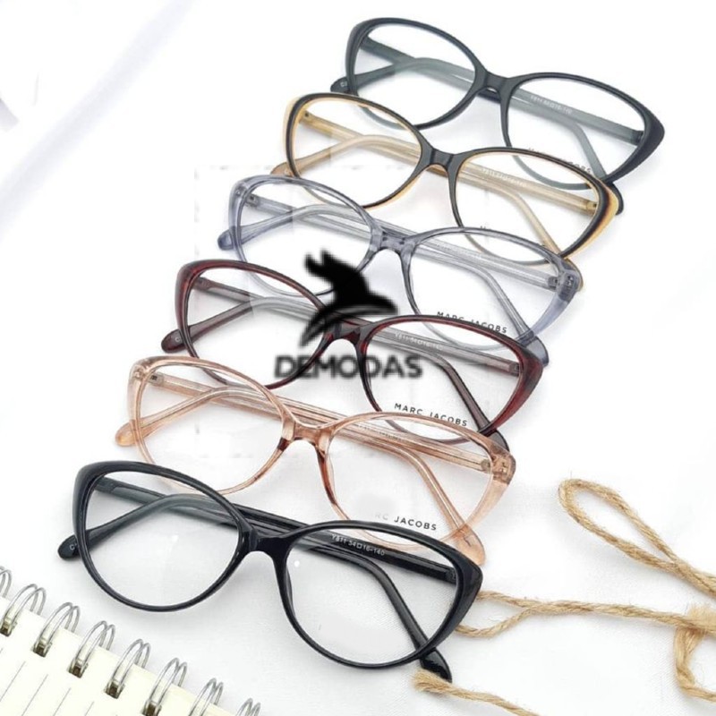 Demodas KACAMATA CAT EYE Wanita Fashion Lensa Bluecromic Photocromic Blueray AntiRadiasi Normal Minus cateye DG605