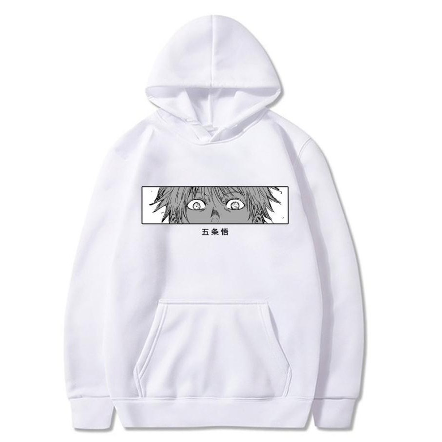 Gojo Satoru Eyes Hoodie Jujutsu Kaisen Kanji Anime Manga
