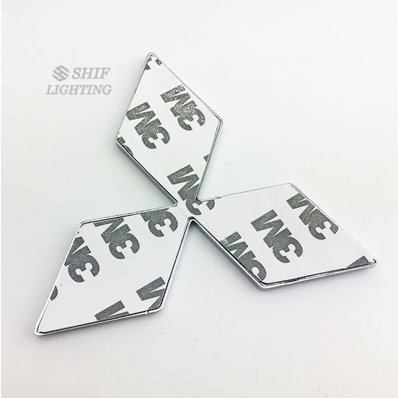 1pc Stiker Emblem / Badge Mitsubishi Bahan ABS Warna Merah Untuk Bagasi Depan / Belakang Mobil