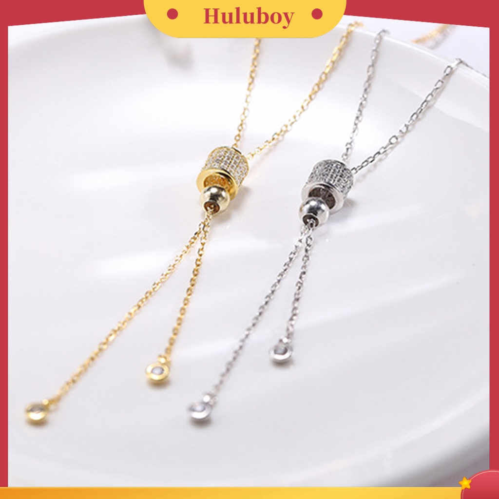 Hu Hu Hu Hu Hu Alat Bantu Pasang Kacamata♡ Kalung Rantai Lapis Silver Adjustable Dengan Liontin Electroplated Untuk Wanita