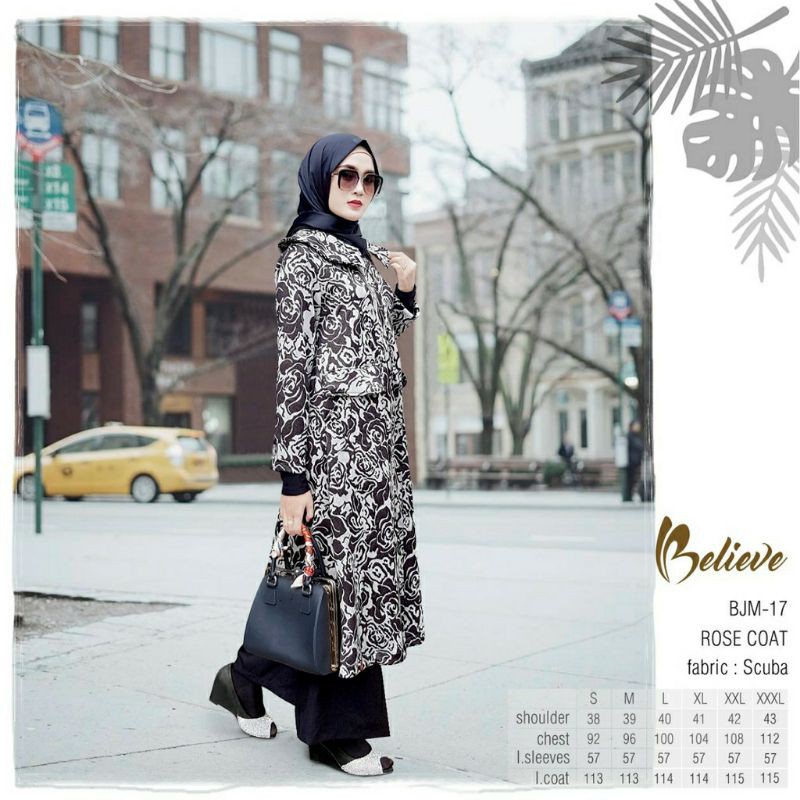 BELIEVE JM 17 BJM 17 || JAKET MUSLIMAH (COAT)