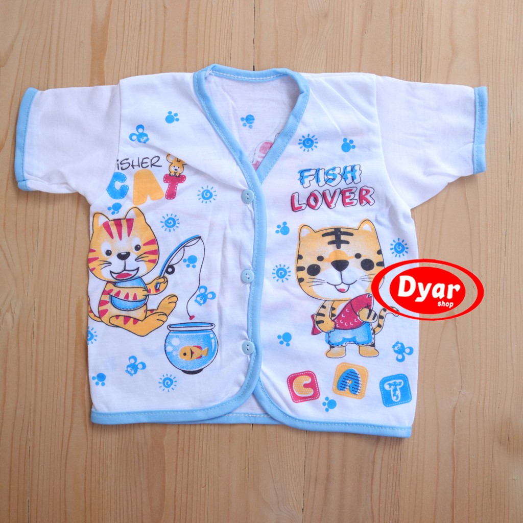 6 pc - Baju Bayi baby newborn Print | baju murah - BJ BOBOKO SABLON PENDEK - IV B2-1