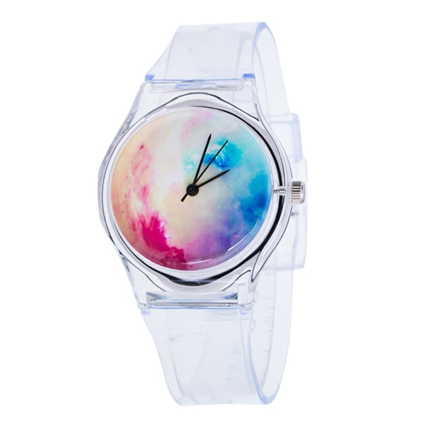 jam tangan transparan galaxy transparent watch JWA020 (1J2)