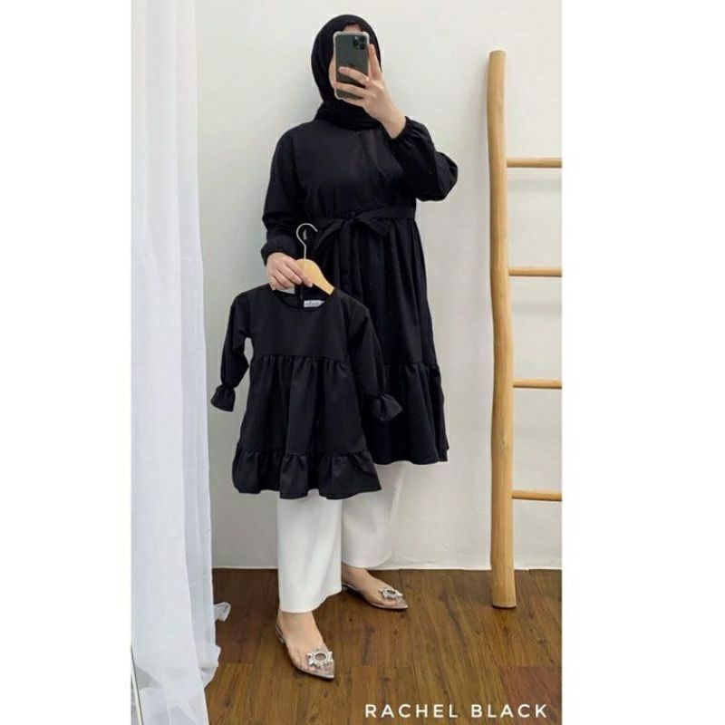 baju tunik couple ibu anak polos