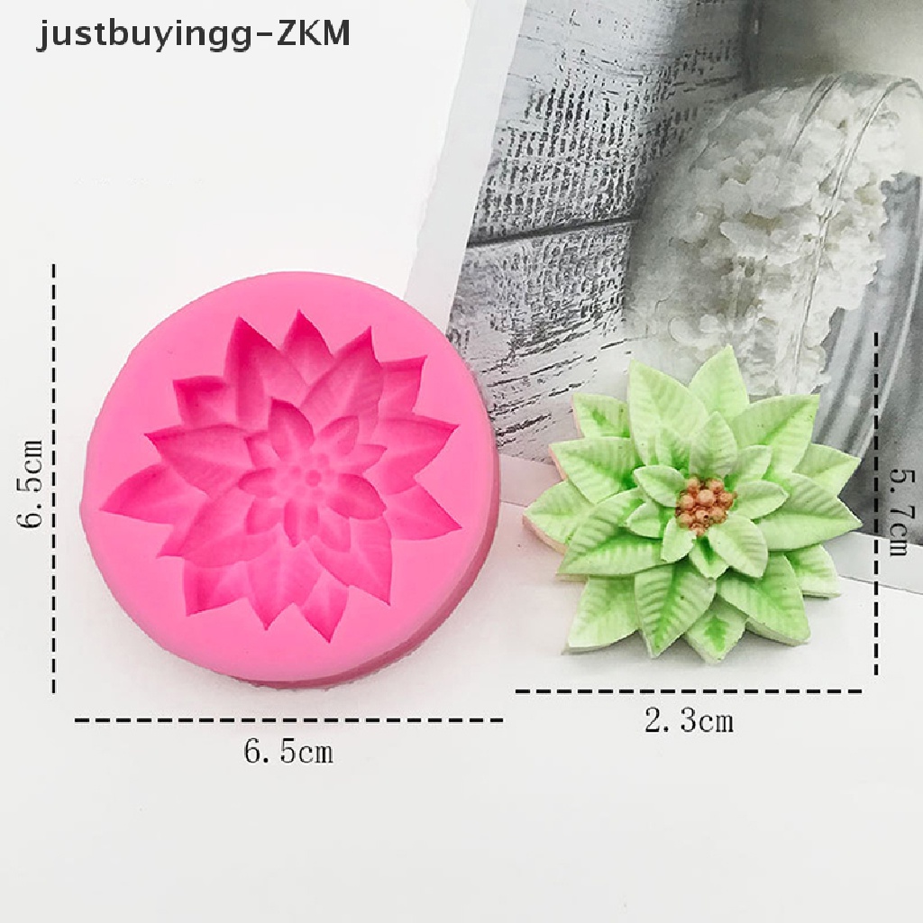 Alat Cetakan Kue Bentuk Daun Bunga Bahan Silikon Untuk Dekorasi