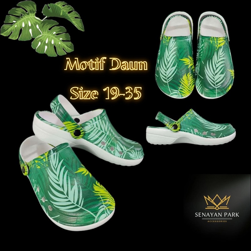 PROMO SANDAL KODOK ANAK-ANAK MOTIF DAUN NEW FC PROMO