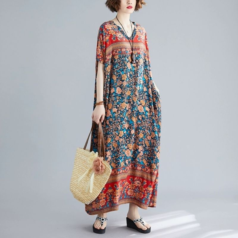 MDLV ~ 91002 Homewear Maxi Dress Maxi Oversize Dress Bigsize Dress Batik Fashion Import