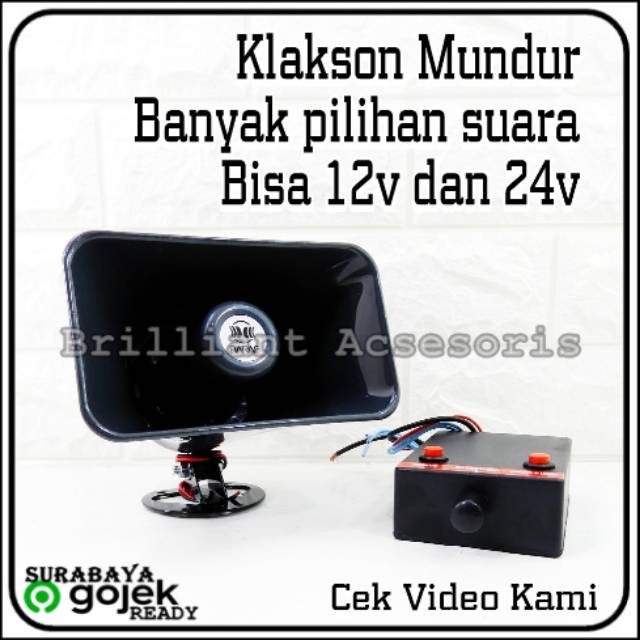 Klakson Atret / Mundur - Toa + Modul Bisa 12v dan 24v - Banyak pilihan suara nya