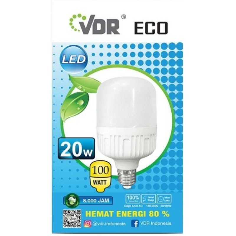 Bohlam LED VDR / Lampu LED VDR 20 Watt / LAMPU LED VDR ECO BRIGHGT / Lampu LED Bulb Murah 20W,  VDR