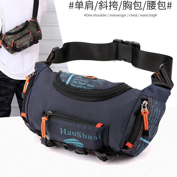 ➻ HAOSHUAI 5130 Tas Selempang Pria Waistbag Pria Waterproof WATCHKITE WKOS ➪