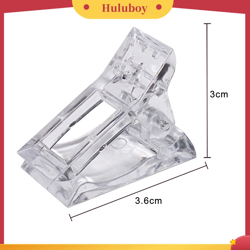 Huluboy Huluboy♡ 10pcs Klip Pembentuk Kuku Extension Bahan Resin Tahan Lama Untuk Pemula
