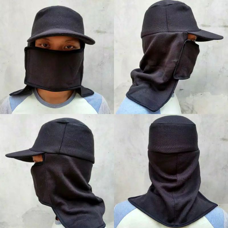 (TP19) Topi Jepang Topi Pancing Topi Masker Samping Topi Petani Topi Ninja Topi Multifungsi