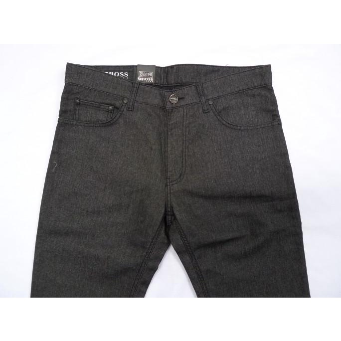celana jeans stretch standar zg boss warna silver black - regular fit